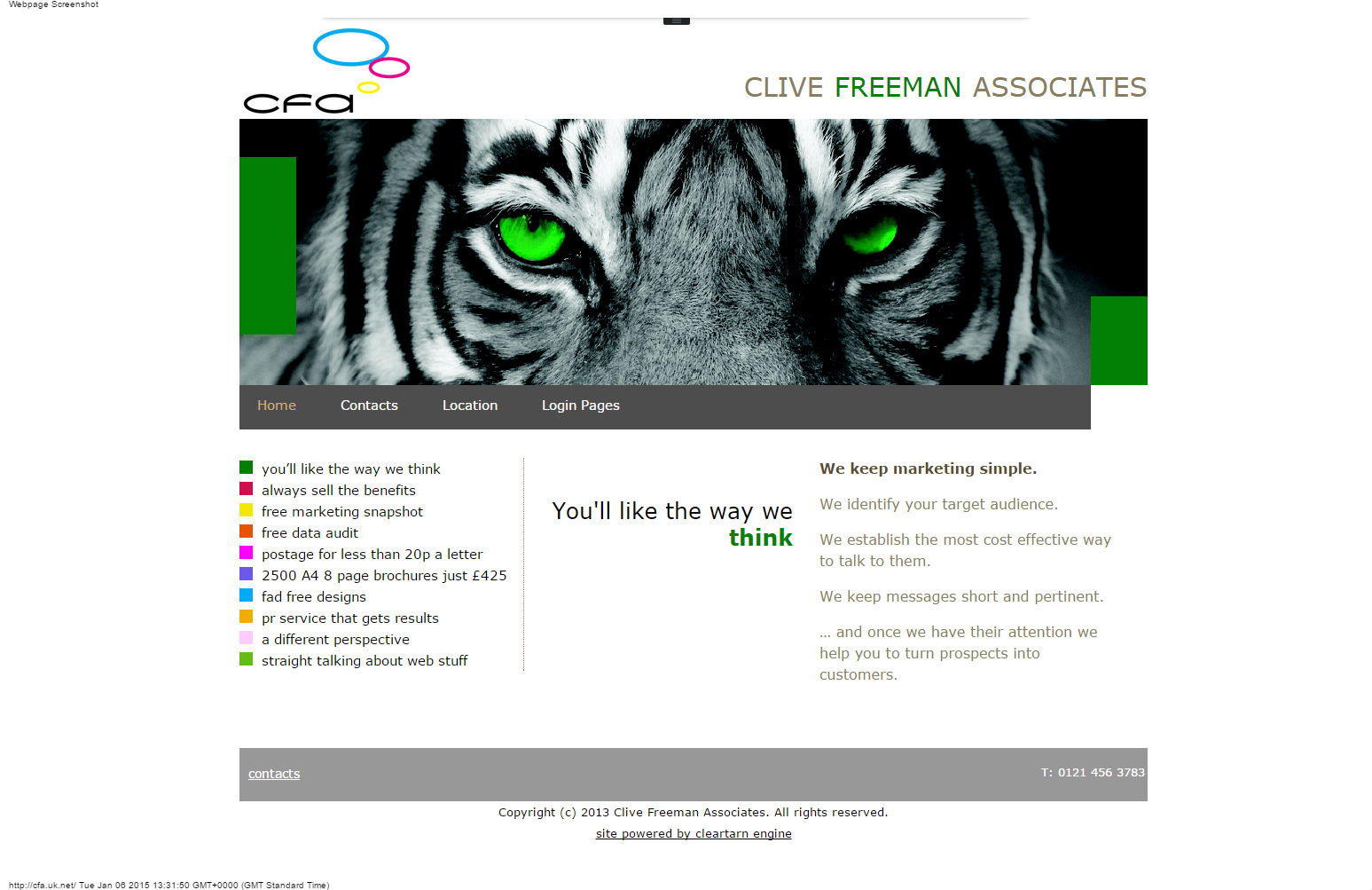 cleartarn website - Clive Freeman Associates